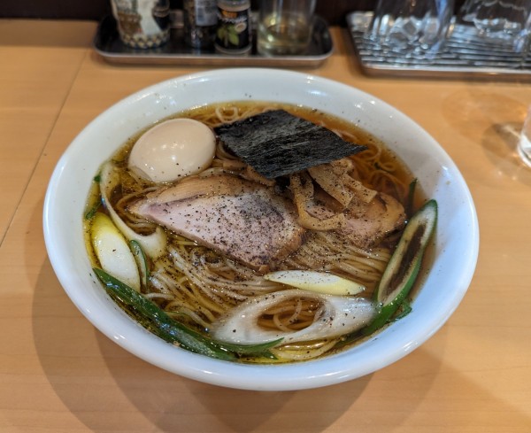 「矢切ネギラーメン（王様中華そば風）＋味玉」@魂麺の写真