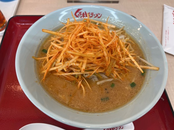 「ねぎ味噌ラーメン　麺硬　920円」@くるまやラーメン 三郷高洲店の写真