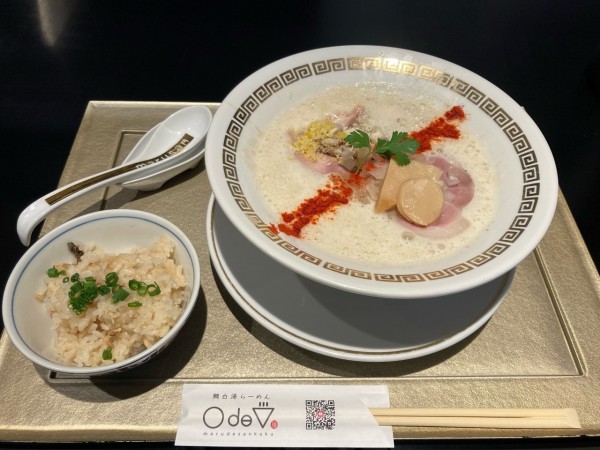 「鯛白湯　とろり+鯛めし小」@鯛白湯らーめん ○de▽の写真