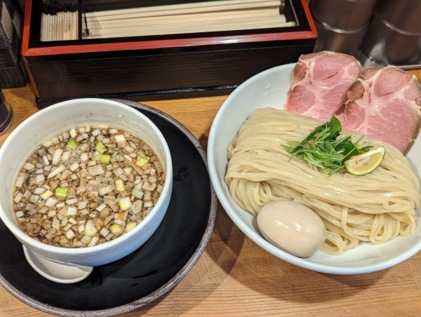 「鶏もつつけ麺」@清麺屋の写真