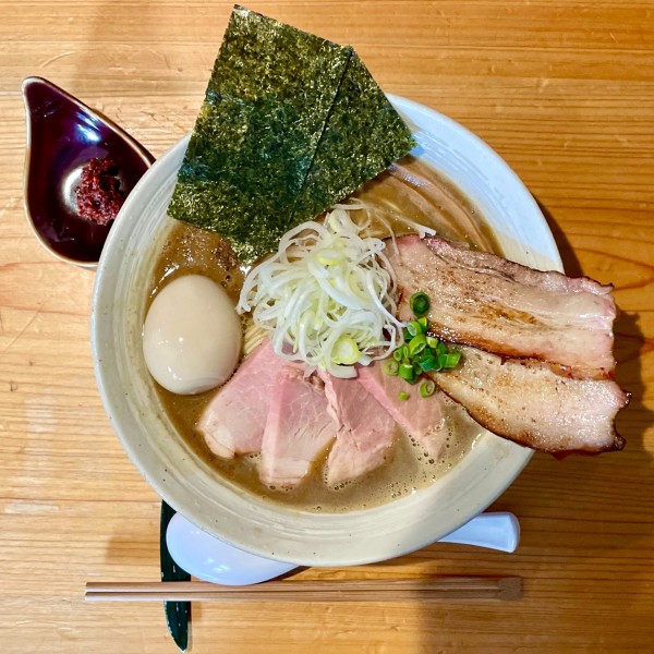 「特製濃厚魚介らぁ麺 中盛 細麺 ＋ 辛味」@KEN軒の写真