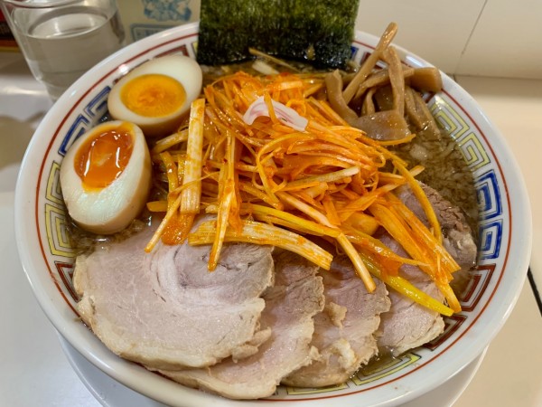 「辛ネギラーメン＋チャーシュー＋味玉」@ラーメン ヒマワリ 東十条本店の写真