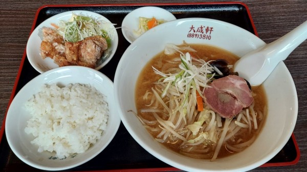 「味噌ラーメンセット 850円」@中華料理 大成軒の写真
