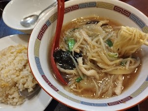 「ランチ サンマー麺&半チャーハン(850)」@杯一食堂の写真
