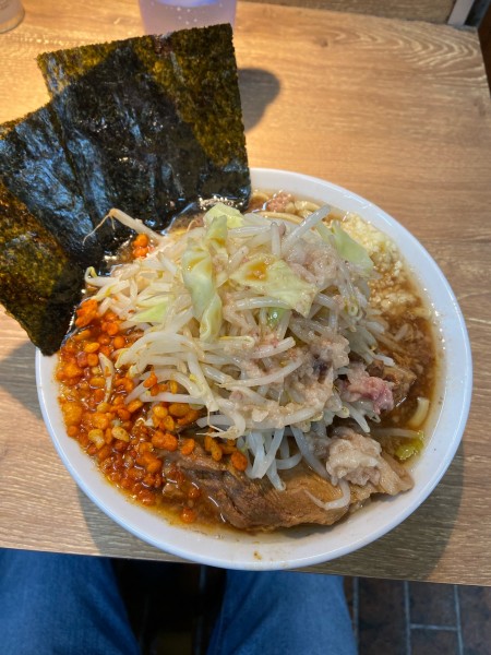 「ミニラーメン(250g)魚粉以外全部（900円）」@麺屋 浜一の写真