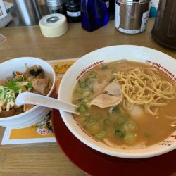 ラーメン並と日替わり丼