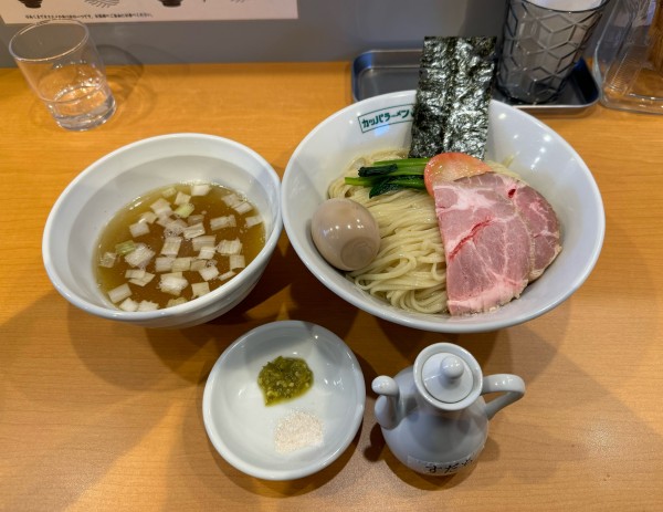 「【周年限定】鶏と鯵煮干しの淡麗つけ麺」@カッパラーメンの写真