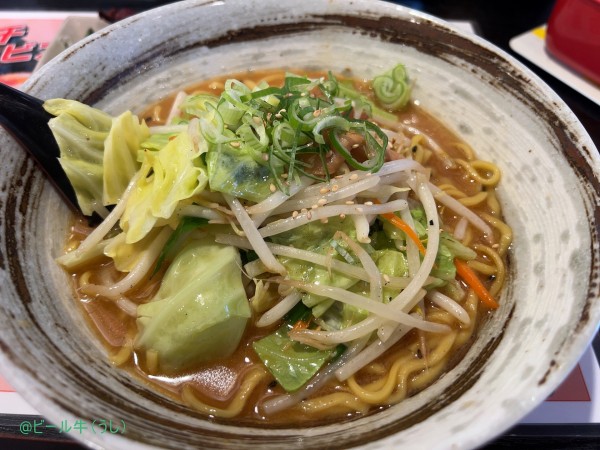 「半ちゃーはんセット味噌らーめん(880円)、焼き餃子(200円)」@らーめん DOSANKO大将 春日部駅前店の写真