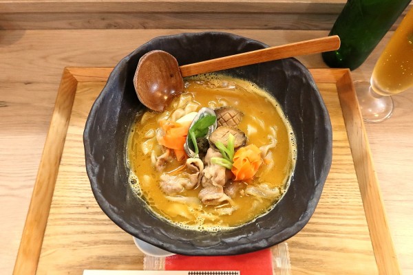 「【限定】えぞあわびのプレミアム黄金ほうとう風ラーメン」@えびそば 緋彩の写真