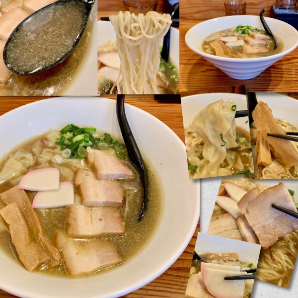 「【1月限定】ワンタンチャーシュー麺1350円」@らぁ麺屋 つなぎの写真