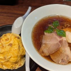 丸鶏醤油半オムチャセット