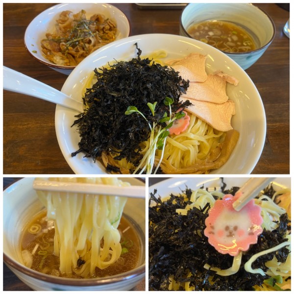 「【限定】坂戸つけめん焼鯛出汁大盛1100円スタミナ丼350円」@濃厚つけ麺 茜堂の写真