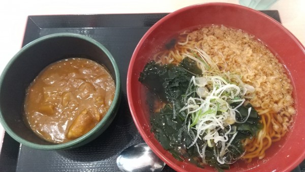 「朝ラー・温＋カレールー（￥450+クーポン）」@ゆで太郎 錦町店の写真