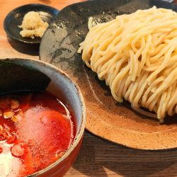 辛味つけ麺大盛り辛味MAX＋つぶし生にんにくW