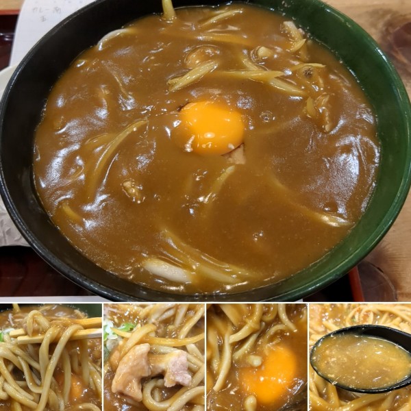 「カレー南蛮そば＋玉子＝1100円」@浅草角萬の写真