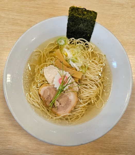 「岩塩しおそば+半中華飯」@中華ごはん かんざしの写真