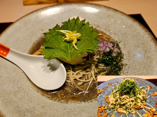 「煮干の十層+紫蘇とバジルの〆そば」@与しおかの写真