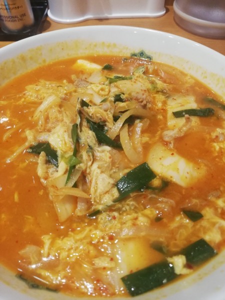 「チゲ味噌ラーメン」@熱烈中華食堂 日高屋 北越谷ファイン店の写真