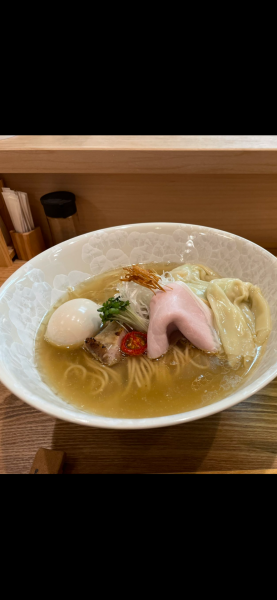 「特製塩そば」@小麦そば 池の写真