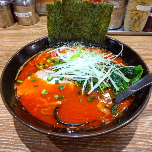 「ガチヘルラーメン 大辛（￥1,150）」@横浜家系ラーメン 銀家 川崎銀柳街店の写真