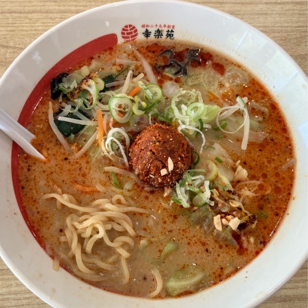 「担々麺760円(誕生日ﾄﾞﾘﾝｸｸｰﾎﾟﾝ）」@幸楽苑 ジョイフル本田千葉ニュータウン店の写真