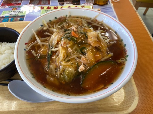 「あんかけスタミナラーメン(ご飯付き)1350円」@中郷サービスエリア 下り スナックコーナーの写真
