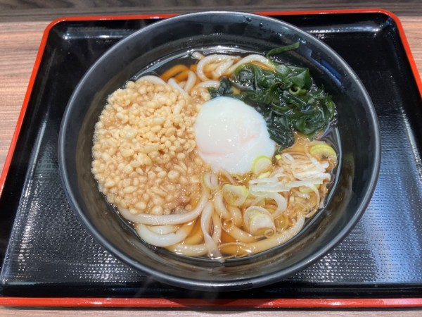 「朝うどん(温かいたぬきうどん)」@名代 富士そば 門前仲町店の写真