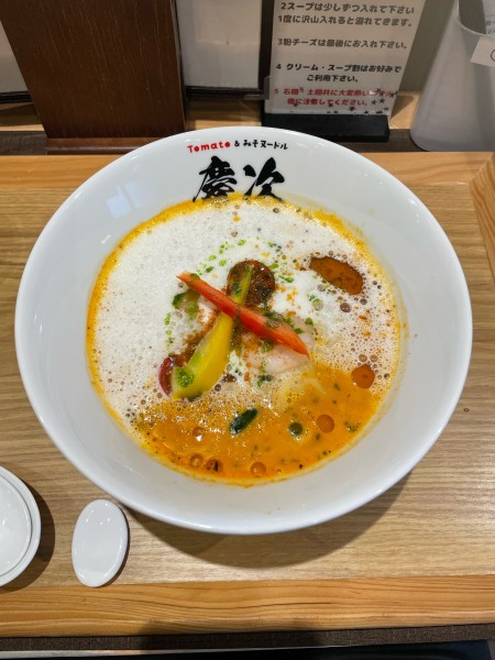 「濃厚海老ヌードル(1078円)」@TOMATO&みそヌードル 慶次の写真