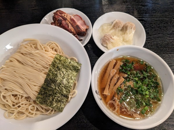 「ワンタンつけそば+刻みチャーシュー」@支那ソバ 小むろの写真