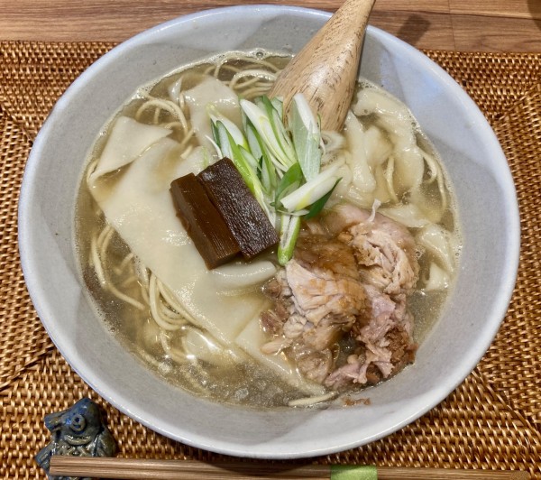 「田舎そば(だしにぼ)(麺:モチモチとうどん麺の中間)」@Dad's Ramen 夢にでてきた中華そばの写真