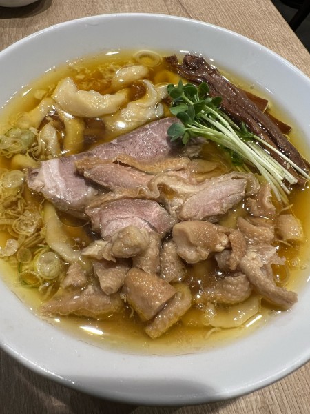 「ラーメン、とりかわ、極太麺」@手打 親鶏中華そば 綾川の写真