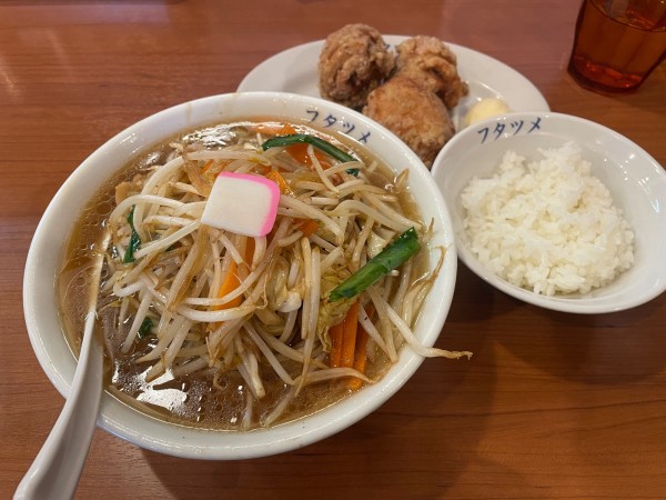 「しおタンメン・唐揚げセット」@フタツメ 伊勢崎店の写真