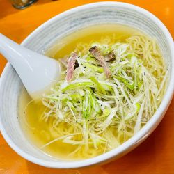 ねぎと叉焼の千切りそば