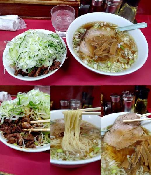 「『ミニ純レバ丼+しょうゆラーメンセット(¥1200)』」@菜苑の写真
