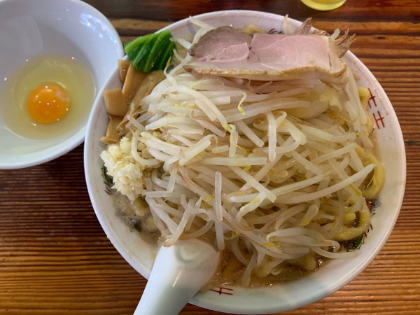 「らーめん中盛生玉子TP」@極太濁流ラーメン ら・けいこ 本店の写真