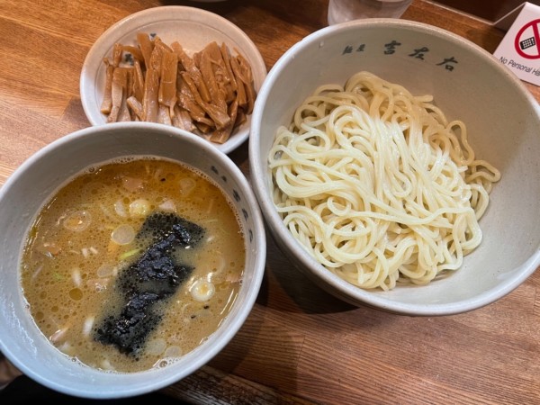 「味玉つけ麺(少なめ)+メンマ」@麺屋吉左右の写真