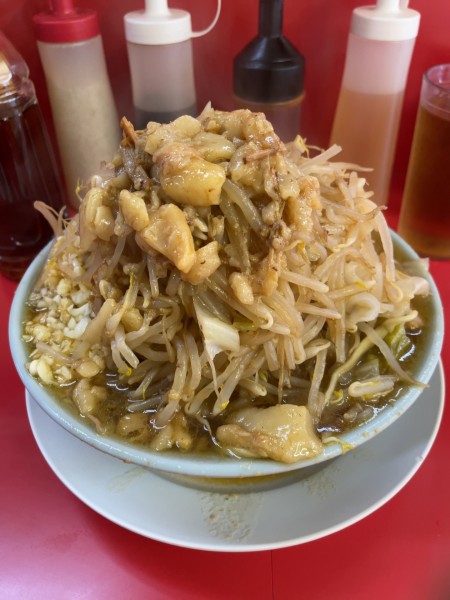「ラーメン(400g＋野菜マシ)」@ラーメン富士丸 東浦和店の写真