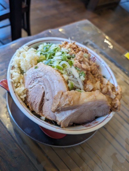 「ラーメン 並+ネギ汁なし+味噌に変更」@麺屋 櫻弐の写真
