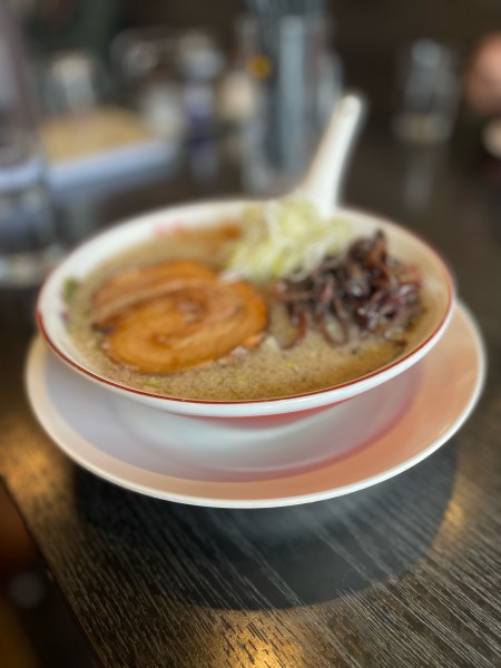 「極太背油しょうゆ　750円」@ラーメン炎の写真