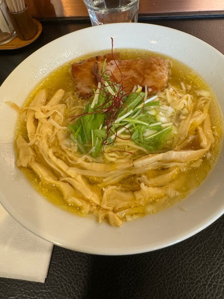 「塩ラーメン　メンマトッピング」@麺屋宗 -sou- 高田馬場本店の写真