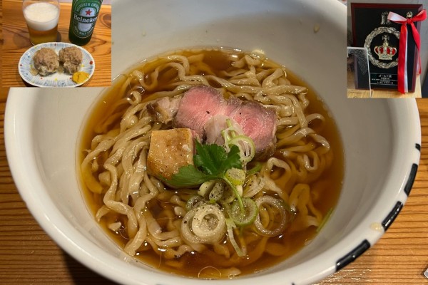 「らーめん+ビール」@らーめん かねかつの写真