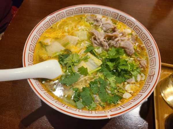 「ラーメン+パクチー」@蘭州の写真