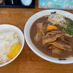 支那そば肉玉入り＋ライス小