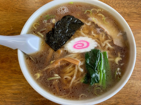 「中華そば¥800+大盛¥100」@茶釜 本店の写真