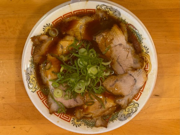 「中華そば+焼きめし小(卵黄のせ)」@博多中華そば 幸ノ助の写真