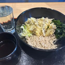 冷し舞茸天そば770円+鍋島650円＆会津中将650円