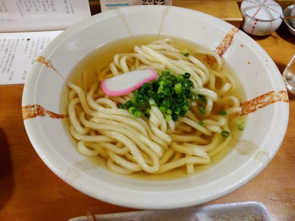 「温かけうどん（640円）＋大えび天（490円）」@うどん屋 こはくの写真