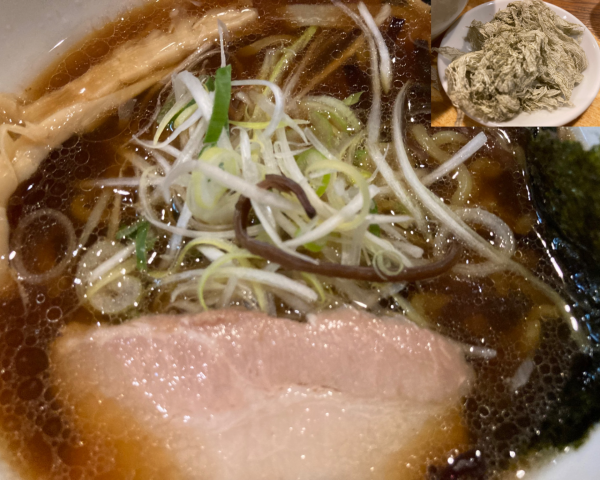 「焼き醤油らーめん(ミニ)+とろろ昆布」@利尻らーめん 味楽 新横浜ラーメン博物館店の写真