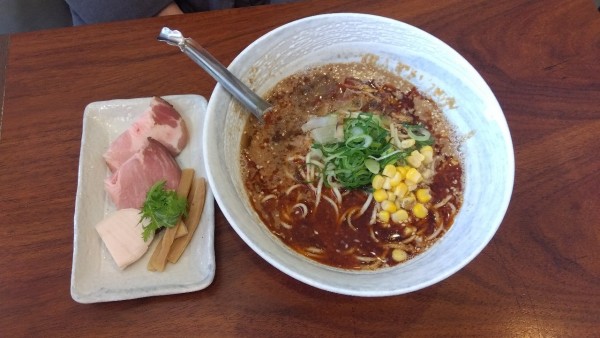 「魚介担々麺　細麺」@讃岐ラーメン 香麦の写真