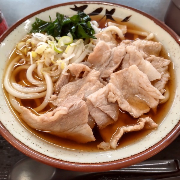「肉うどん（￥500）」@ナインカラーの写真